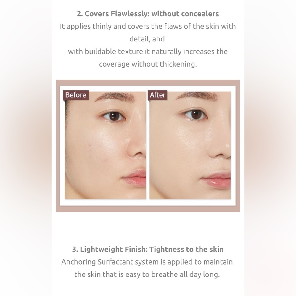 Kbeauty💕 Etude House Double Lasting Foundation SPF 35 in Neutral Vanilla 17N - Picture 2 of 3